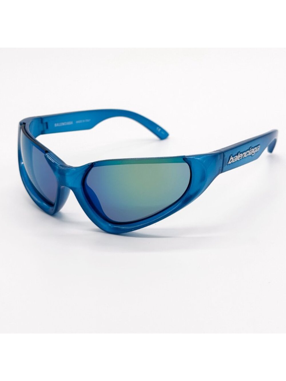 NEW BALENCIAGA BB0202S 003 SUNGLASSES BLUE OVERSIZED WOMEN EYEWEAR BALENCIAGA
